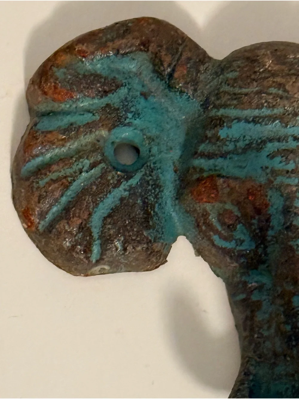 Turquoise Patina Elephant Cast Iron Wall Hook - Decorative Home Wall Decor